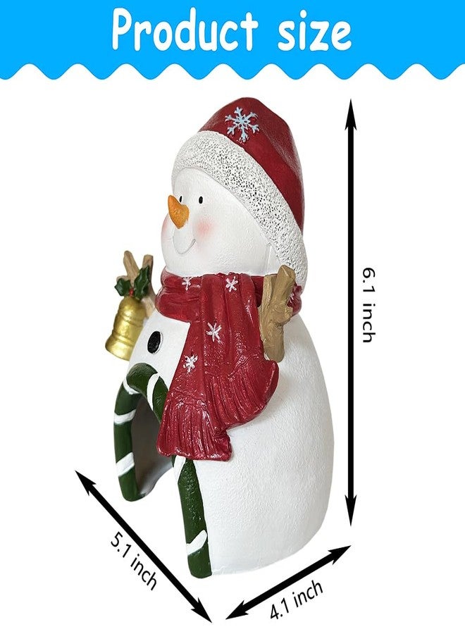 SLOCME Aquarium Christmas Snowman with Bell Decorations - Fish Tank Christmas Snowman Landscape Decoration Create Festive Atmosphere - Image 3